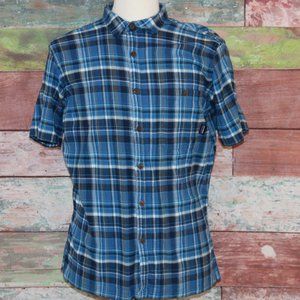 Patagonia Organic Cotton Shirt Size LARGE Blue Pld